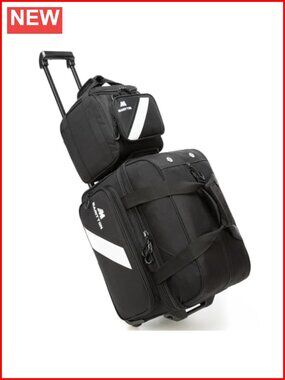 3-Ball Bowling Bag Set with Wheels, 2-Ball Roller & 1-Ball Tote, Shoe